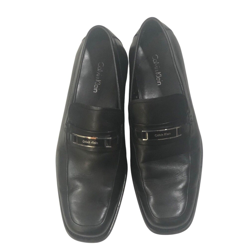 Calvin Klein Leather Loafers Men’s Black Size 9.5